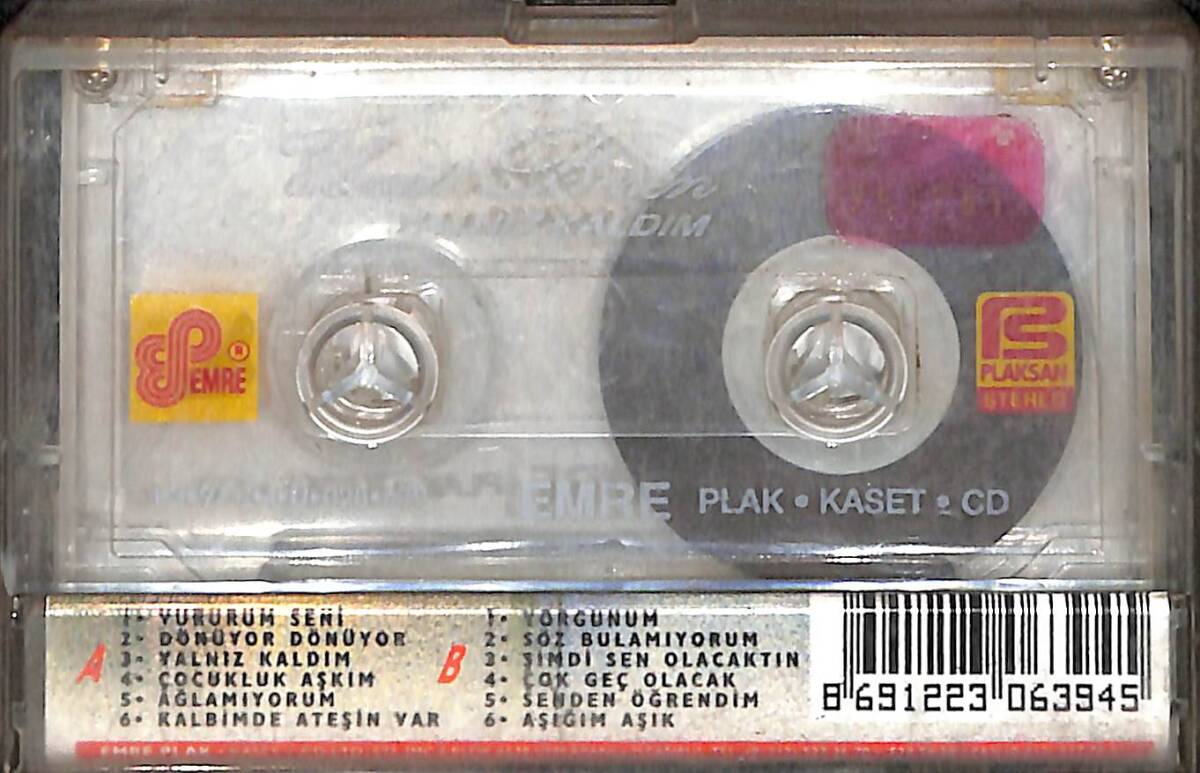  Ümit Besen - Yalnız Kaldım Orijinal Kaset (İkinci El) * Kırmızı Bandrol * KST31097 - 2