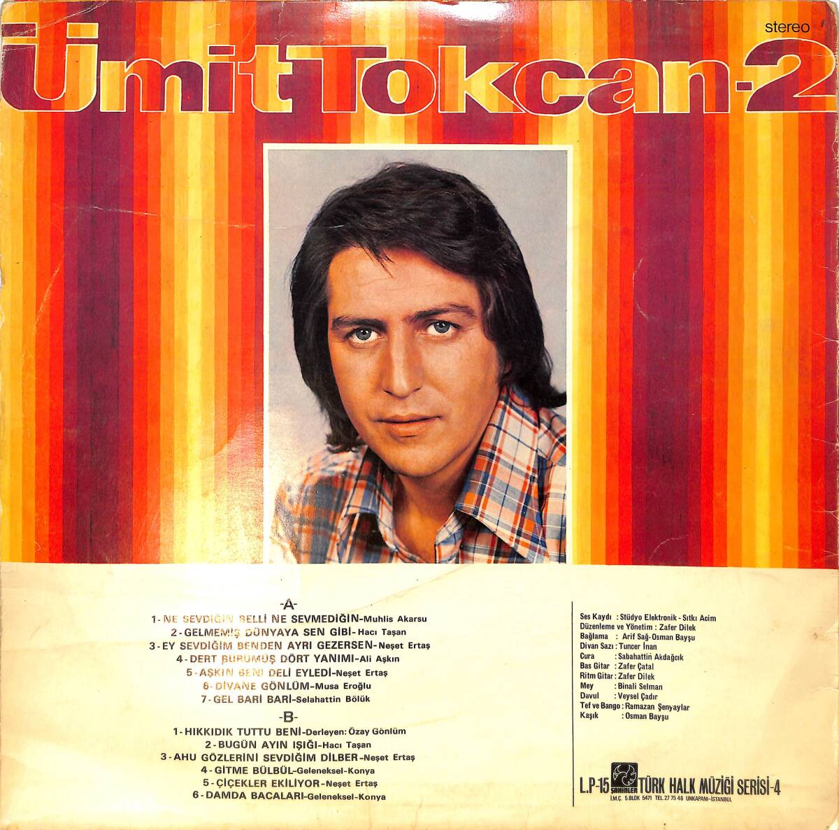 Ümit Tokcan -2 LP PLAK (Ne Sevdiğin Belli Ne Sevmediğin) (10/8.5) PLK25929 - 2