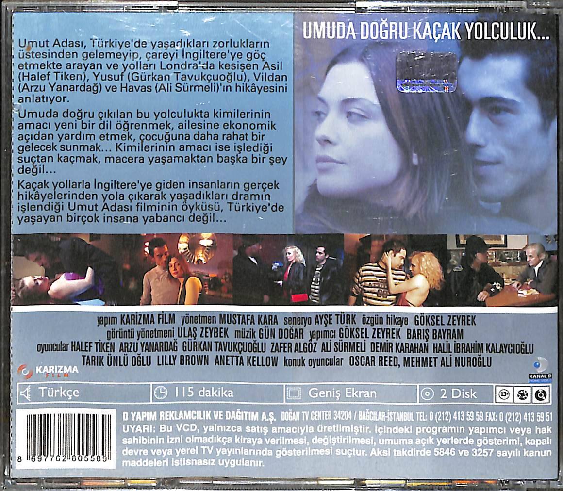 Umut Adası (2006) Orijinal VCD Film ' Arzu Yanardağ, Ali Sürmeli, Halef Tiken ' VCD28411 - 2