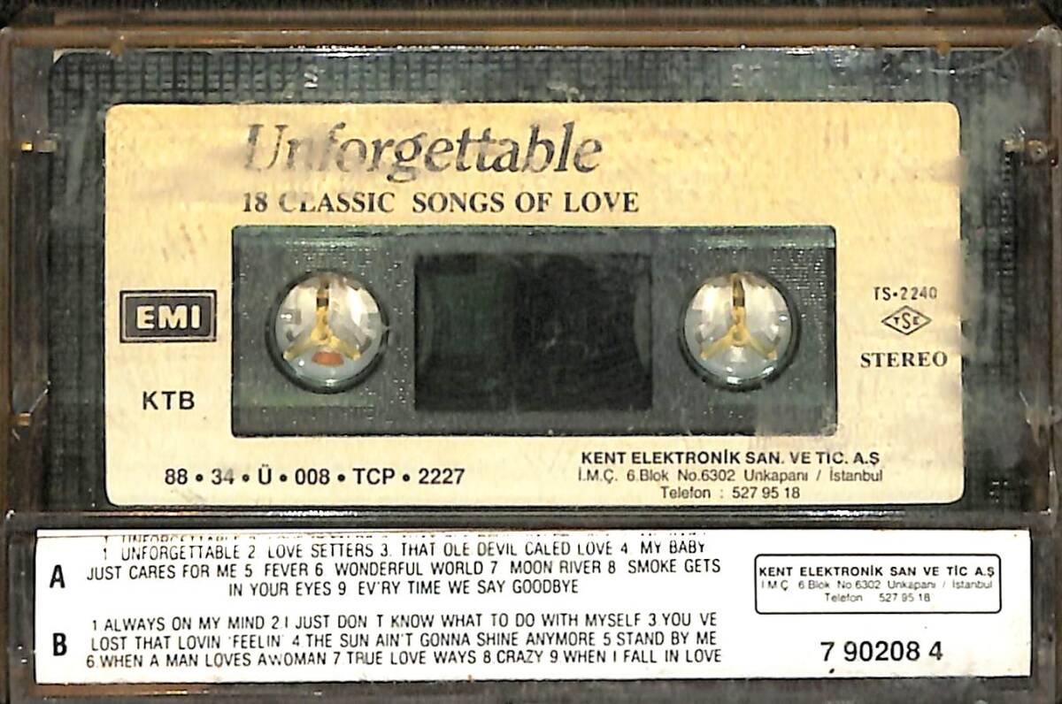 Unforgettable: 18 Classic Songs of Love Kaset (İkinci El Kaset) KST29759 - 2