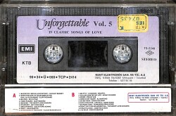 Unforgettable 19 Classic Vol.5 Songs Of Love Kaset (İkinci El Kaset) KST29797 - 2