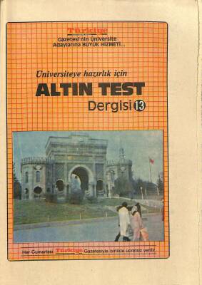 Üniversiteye Hazırlık İçin Altın Test Dergisi Sayı 13 NDR83168 - 1