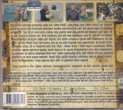 Unutulmayanlar (Altan Erkekli, Haldun Dormen) VCD Film VCD11080 - 2