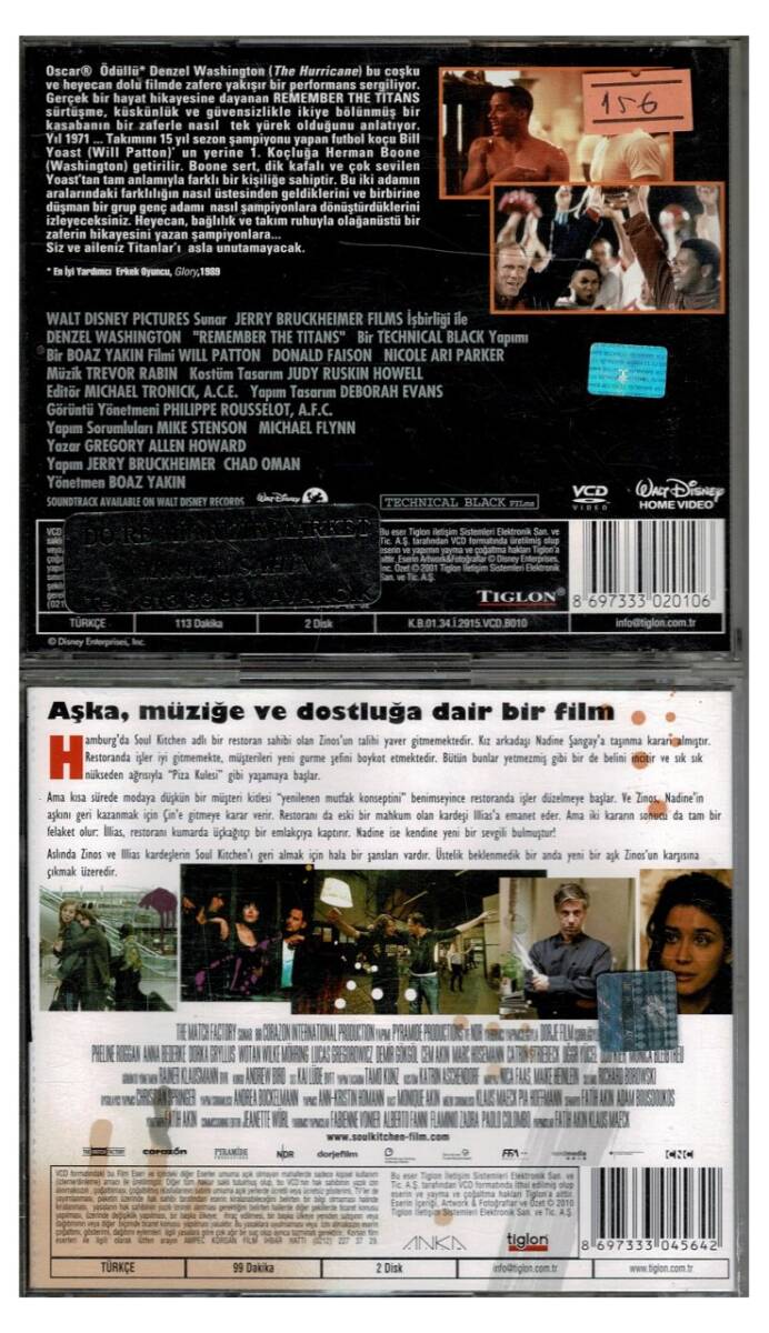 Unutulmaz Titanlar Soul Kitchen - 2 Adet VCD Film VCD1309 - 2