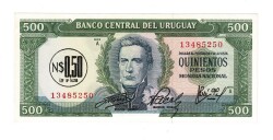 Uruguay 0,50 Nuevos Pesos 1975 (Overprint) ÇİL YKP7771 - 1