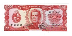 Uruguay 100 Pesos 1967 ÇİL YKP8165 - 3