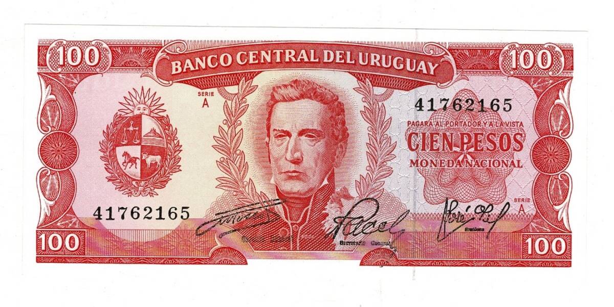 Uruguay 100 Pesos 1967 ÇİL YKP8165 - 3