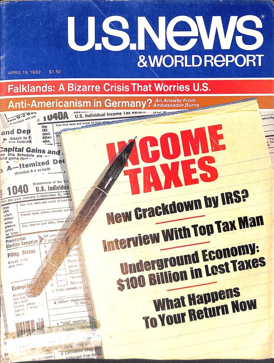 U.S. News & World Report April 19, 1982 – Heather Gradison and her lawmaker husband – Reagan Comes Home To Global Problems NDR100849 - 1