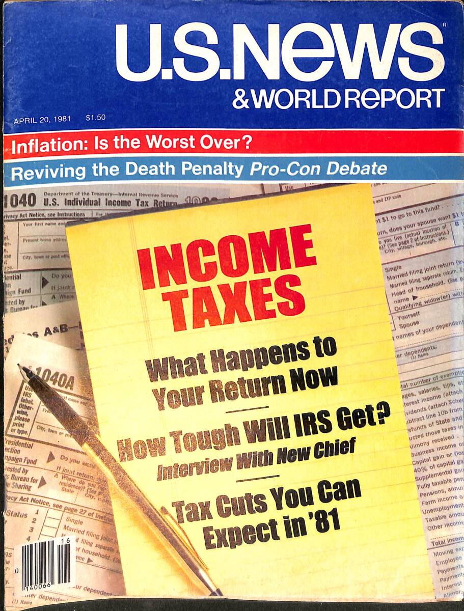 U.S. News & World Report April 20, 1981 – Secret Service steps up protection for Bush – Business Invests Big in Politicians NDR100853 - 1
