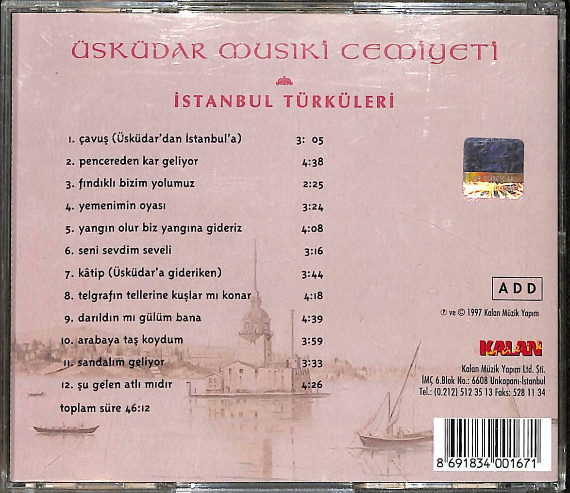 Üsküdar Musiki Cemiyeti - İstanbul Türküleri CD (İkinci El) CD4259 - 2