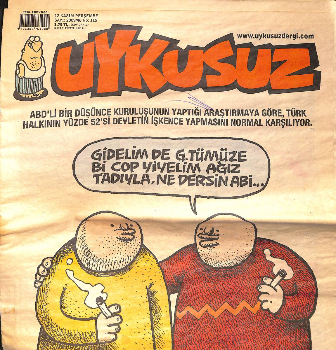 Uykusuz Mizah Dergisi 12 Kasım 2009 No: 115 NDR98516 - 1