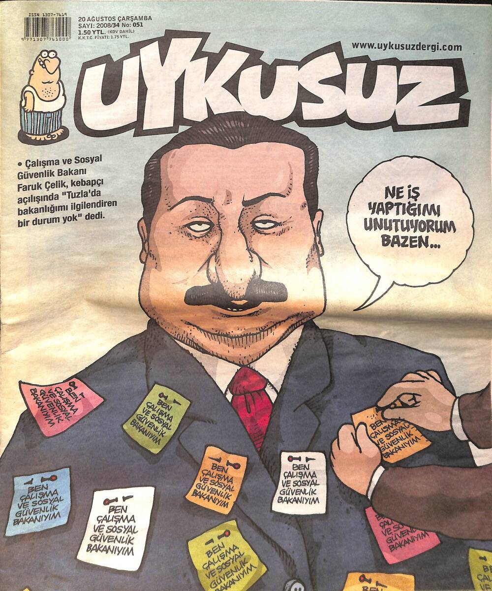 Uykusuz Mizah Dergisi 20 Ağustos 2008 No: 051 NDR98509 - 1