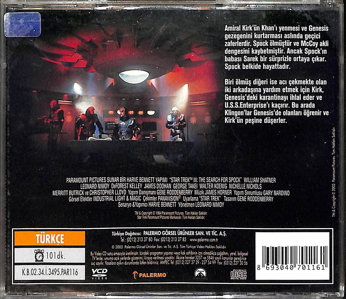 Uzay Yolu III: Spock'ı Ararken – Star Trek III (1984) Orijinal VCD Film VCD28465 - 2