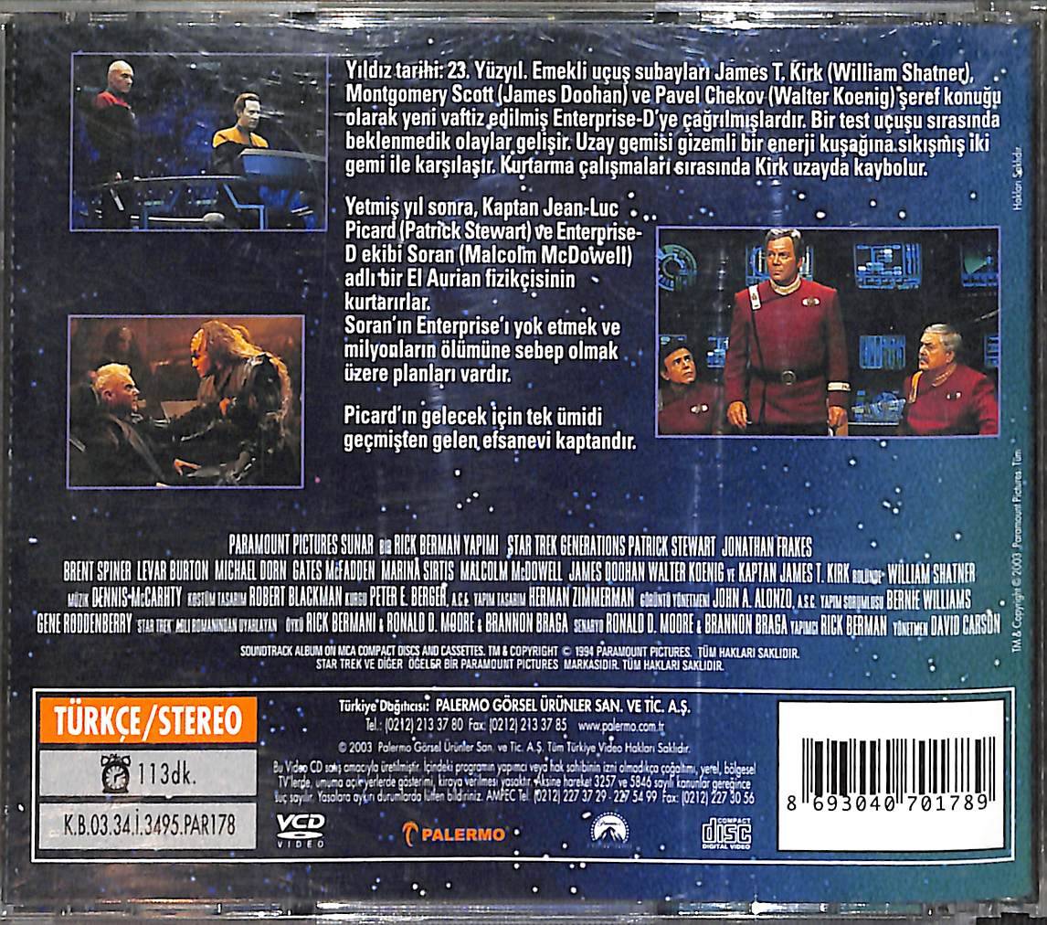 Uzay Yolu Yeni Nesil - Generations Orijinal VCD Film VCD28466 - 2