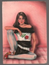 Üzgün Kadın Orta Boy Kartpostal KRT5135 - Gökçekoleksiyon