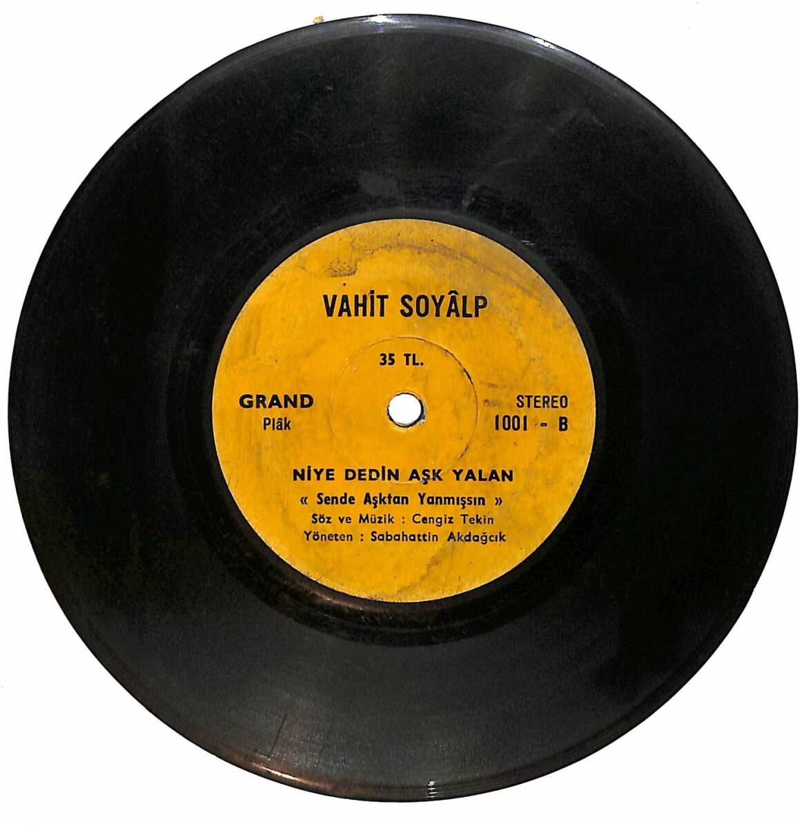 Vahit Soyalp – Bana Sorma / Niye Dedin Aşk Yalan Plak (10/6) PLK25248 - 2