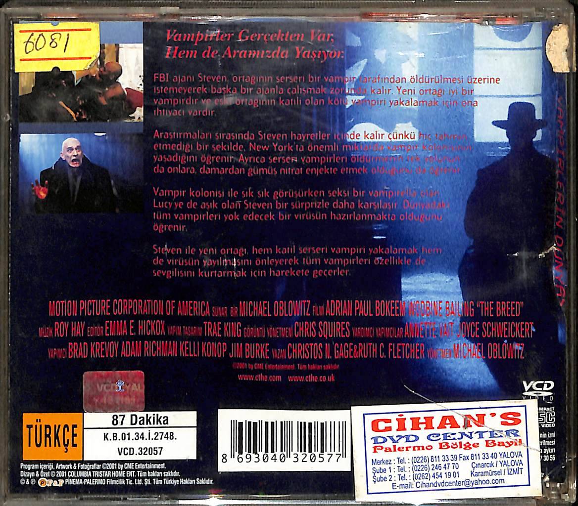 Vampirlerin Dünyası - The Breed VCD Film (İkinci El) VCD27537 - 2