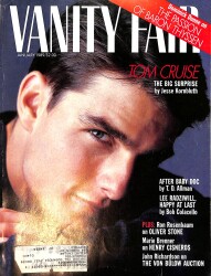 Vanity Fair January 1989 - Tom Cruise - The Big Surprise By Jesse Kornbluth NDR91897 - Gökçekoleksiyon