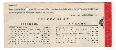 Varan Turizim ve Ticaret Ltd. Şti. Otobüsleri Yolcu Bileti EFM1245 - 2