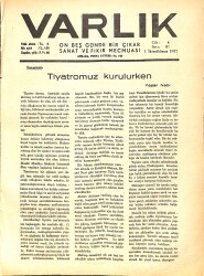 Varlık (On Beş Günde Bir Çıkar Sanat ve Fikir Mecmuası) 1 İkincikanun 1937 Sayı: 84 - Halit Ziya Uşaklıgil - Necip Fazıl Kısakürek NDR90649 - Gökçekoleksiyon