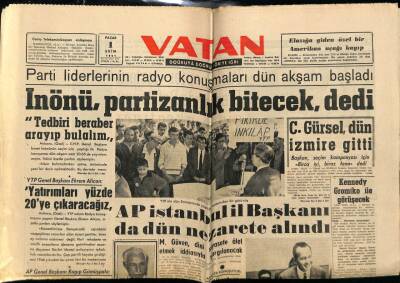 Vatan Gazetesi 1 Ekim 1961 - Suriyede Bulunan Mısırlılar Çıkarılıyor GZ89209 - 1