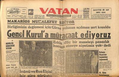 Vatan Gazetesi 1 Ekim 1964 - Rumlar Birbirini Yiyor GZ64750 - 2