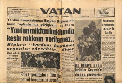 Vatan Gazetesi 1 Eylül 1962 - Bin Bellaya Bağlı Birlikler Cezayire Doğru Yürüyorlar GZ87817 - 1