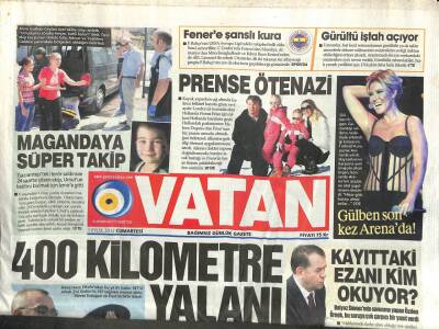 Vatan Gazetesi 1 Eylül 2012 - Gülben Ergen Son Kez Arenada - Fenere Şanslı Kura GZ113111 - 1