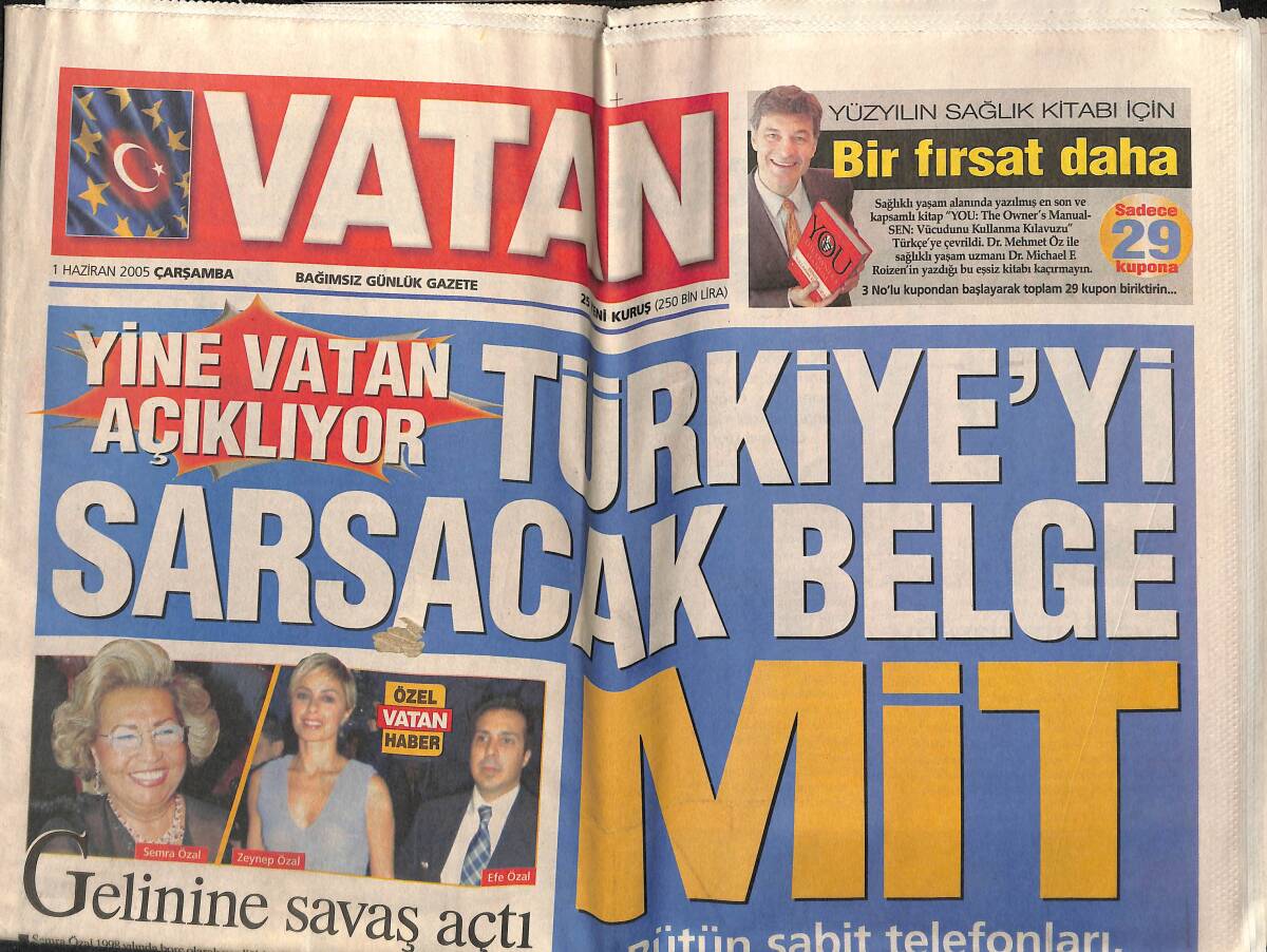 Vatan Gazetesi 1 Haziran 2005 - Türkiye'yi Sarsacak Belge - Angalina Jolie Brad'le Seviştiği Sahnede Rol Yapmamış GZ157384 - 1