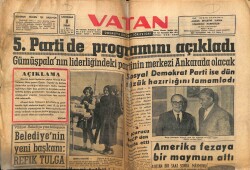 Vatan Gazetesi 1 Şubat 1961 - 5. Partide Programını Açıkladı GZ64814 - 1