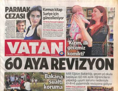 Vatan Gazetesi 1 Temmuz 2013 - ABDde Türk Narı Kriz Yarattı - Kırmızı Kitap Suriye İçin Güncelleniyor GZ98279 - 1