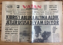 Vatan Gazetesi 10 Ağustos 1964 - Kıbrısı Abluka Altına Aldık Jetler Uçuşa Devam Ediyor GZ72713 - 2