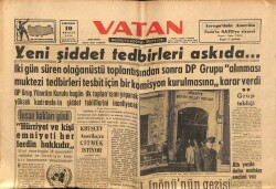 Vatan Gazetesi 10 Aralık 1958 - Yeni Şiddet Tedbirleri Askıda GZ64695 - 1