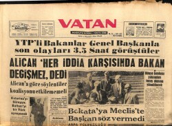 Vatan Gazetesi 10 Ekim 1963 - AlicanHer İddia Karşısında Bakan Değişmez Dedi GZ103309 - 1