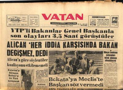 Vatan Gazetesi 10 Ekim 1963 - AlicanHer İddia Karşısında Bakan Değişmez Dedi GZ103309 - 2