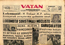 Vatan Gazetesi 10 Ekim 1963 - Lokomotif Suiistimali Mecliste Görüşülüyor GZ103308 - 1