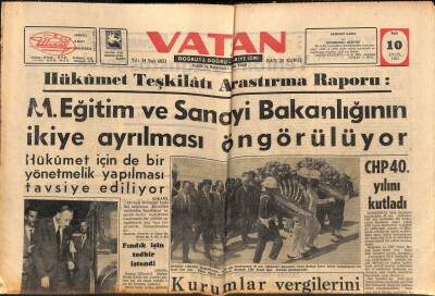 Vatan Gazetesi 10 Eylül 1963 - Bin Bella Büyük Toprakların Kanunlaştırılacağını İlan Etti GZ90509 - 1