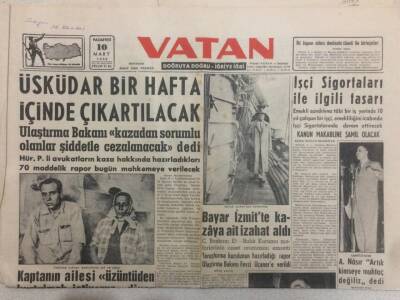 Vatan Gazetesi 10 Mart 1958 - İşçi Sigortaları İle İlgili Tasarı GZ52312 - 1