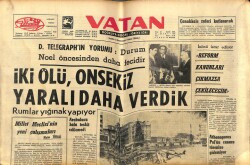 Vatan Gazetesi 10 Mart 1964 - Eskişehirde Selden Evler Yıkıldı GZ78796 - 1