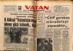 Vatan Gazetesi 10 Mart 1967 - O.Köksal Vatandaşın Vergi Ödeme Gücü Kalmadı Dedi GZ64813 - 2