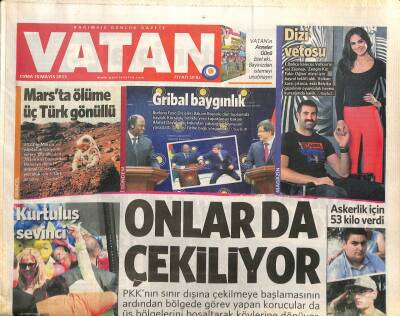 Vatan Gazetesi 10 Mayıs 2013 - Kamuda Başörtüsü İçin Sürpriz Uzlaşma - Marsta Ölüme Üç Türk Gönüllü GZ100608 - 2