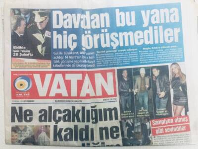 Vatan Gazetesi 10 Nisan 2008 - Abdullah Gül,Yaşar Büyükanıt,Davada Beri Hiç Görüşmediler GZ40665 - 1