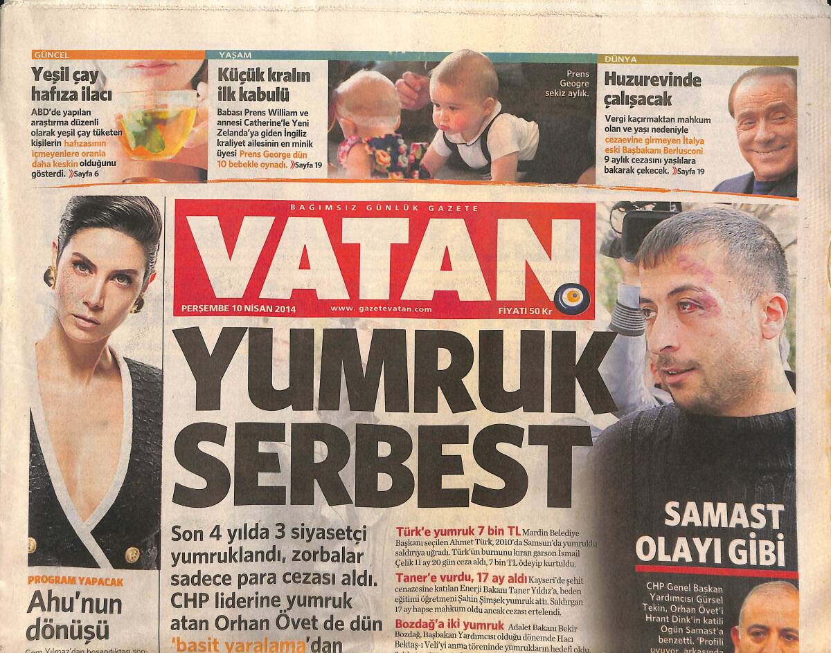 Vatan Gazetesi 10 Nisan 2014 - Youtube 13 Gün Sonra Açıldı - Hazar Ergüçlü'nün Hayali GZ136323 - 1