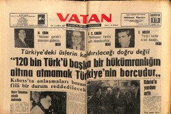 Vatan Gazetesi 10 Ocak 1963 - Türkiyedeki Üslerin Kaldırılacağı Doğru Değil GZ64834 - 1