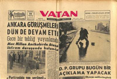 Vatan Gazetesi 11 Ağustos 1958 - MacMillan Anıtkabirde Ataya İhtiram Duruşunda Bulundu GZ91066 - 1