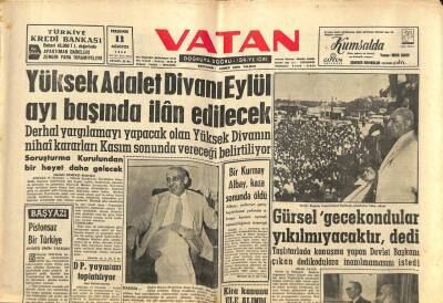 Vatan Gazetesi 11 Ağustos 1960 - Bolkar Dağında Bulunan Petrol İyi Neticeler Verdi GZ102690 - 1
