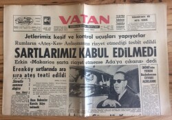 Vatan Gazetesi 11 Ağustos 1964 - İnönünün Yunan Başbakanına Cevabı Açıklandı GZ72714 - 1