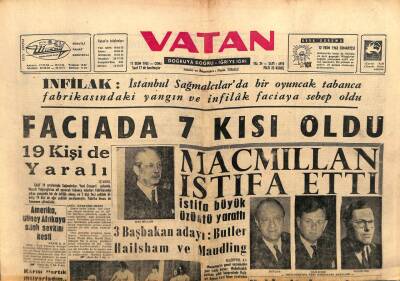 Vatan Gazetesi 11 Ekim 1963 - Macmillan İstifa Etti GZ103307 - 1