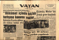 Vatan Gazetesi 11 Eylül 1962 - Hükümet İçinde Hiç Bir Tartışma Konusu Yoktur GZ64832 - 1