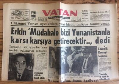 Vatan Gazetesi 11 Eylül 1964 - Hükümet Yunan Uyruklulara Yeni Hiçbir İmtiyaz Tanımayacak GZ72728 - 1